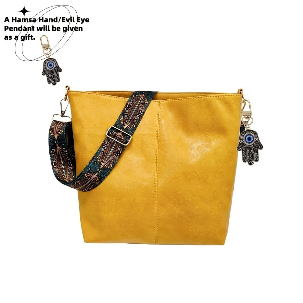 Crossbody Bag for Women – Large Capacity, Boho Hobo Evil Eye Pendant – detail view 28