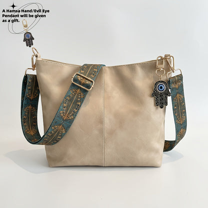 Crossbody Bag for Women – Large Capacity, Boho Hobo Evil Eye Pendant – detail view 2