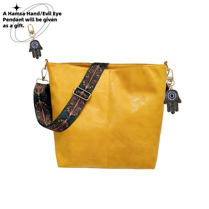 Crossbody Bag for Women – Large Capacity, Boho Hobo Evil Eye Pendant – detail view 7