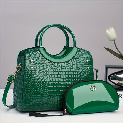 Crossbody Bag for Women – Large Capacity, Crocodile Print Large Capacity Set – detail view 15