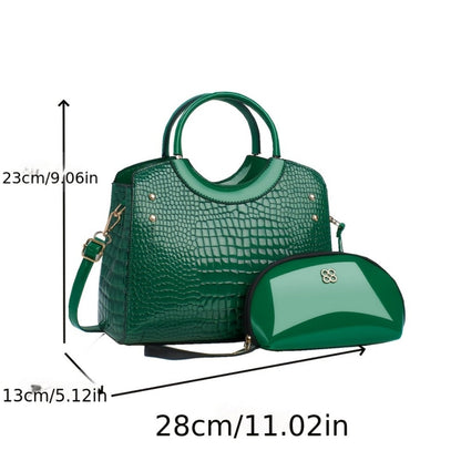 Crossbody Bag for Women – Large Capacity, Crocodile Print Large Capacity Set – detail view 8