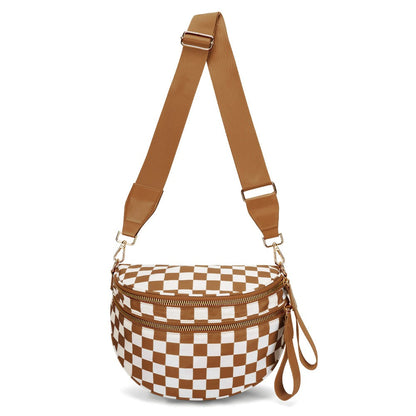 Crossbody Bag for Women – Large Capacity, Plaid Large Capacity Drawstring Closure – detail view 50