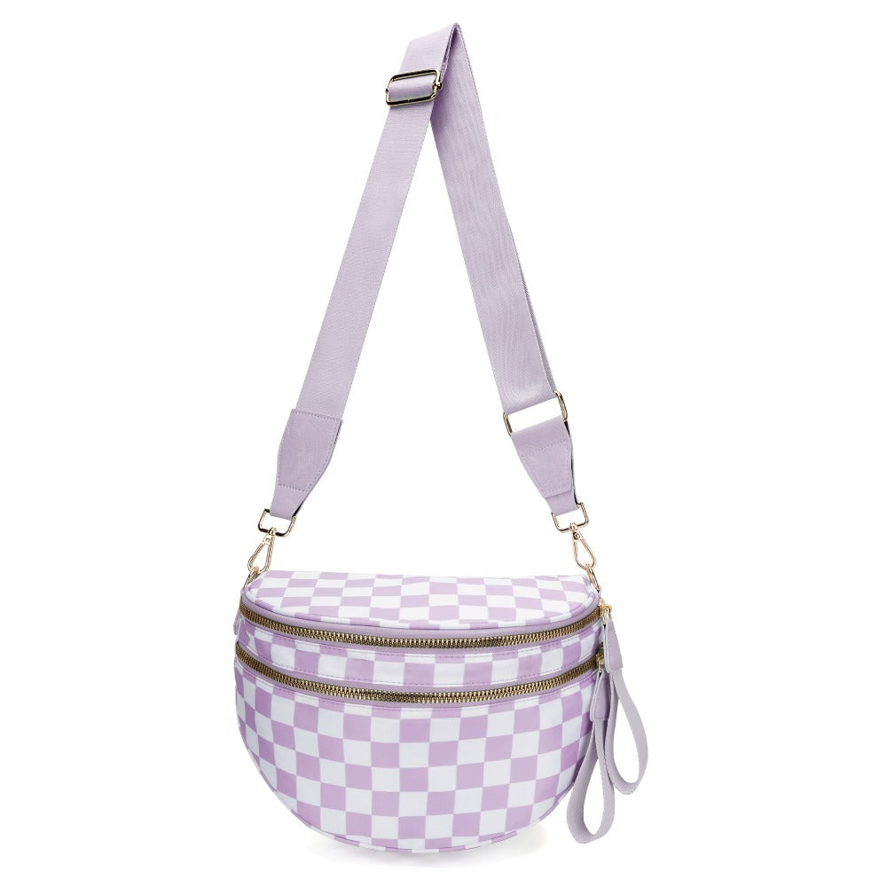 Crossbody Bag for Women – Large Capacity, Plaid Large Capacity Drawstring Closure – detail view 18