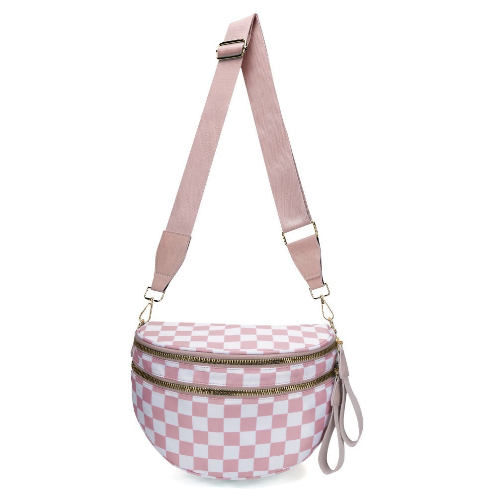 Crossbody Bag for Women – Large Capacity, Plaid Large Capacity Drawstring Closure – detail view 20
