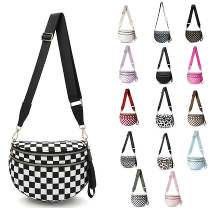 Crossbody Bag for Women – Large Capacity, Plaid Large Capacity Drawstring Closure – detail view 33