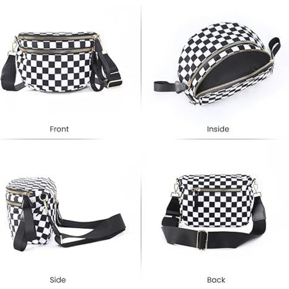 Crossbody Bag for Women – Large Capacity, Plaid Large Capacity Drawstring Closure – detail view 37