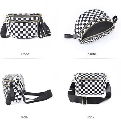 Crossbody Bag for Women – Large Capacity, Plaid Large Capacity Drawstring Closure – detail view 37