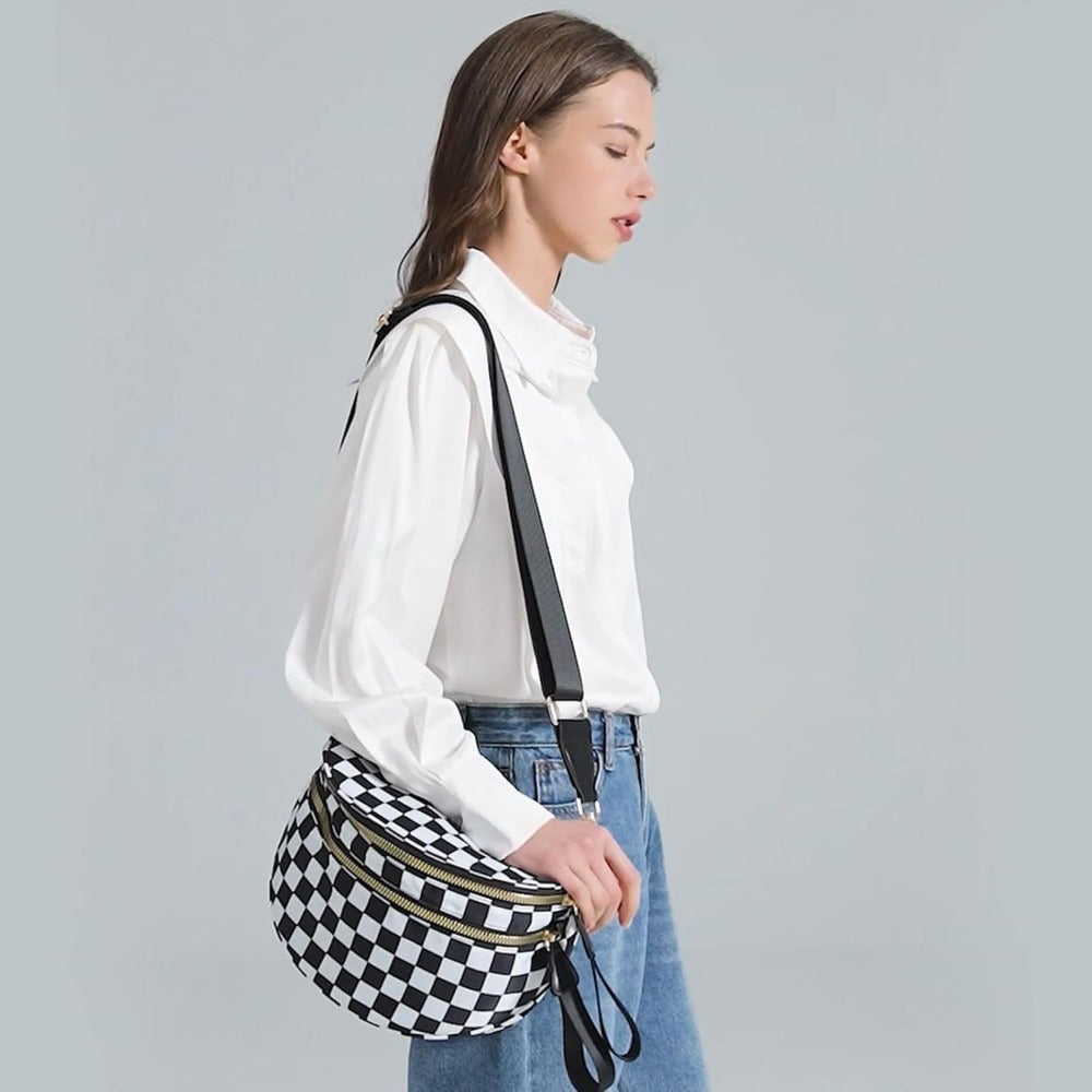Crossbody Bag for Women – Large Capacity, Plaid Large Capacity Drawstring Closure – detail view 38