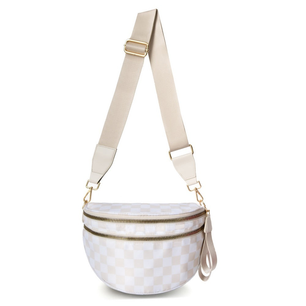 Crossbody Bag for Women – Large Capacity, Plaid Large Capacity Drawstring Closure – detail view 14