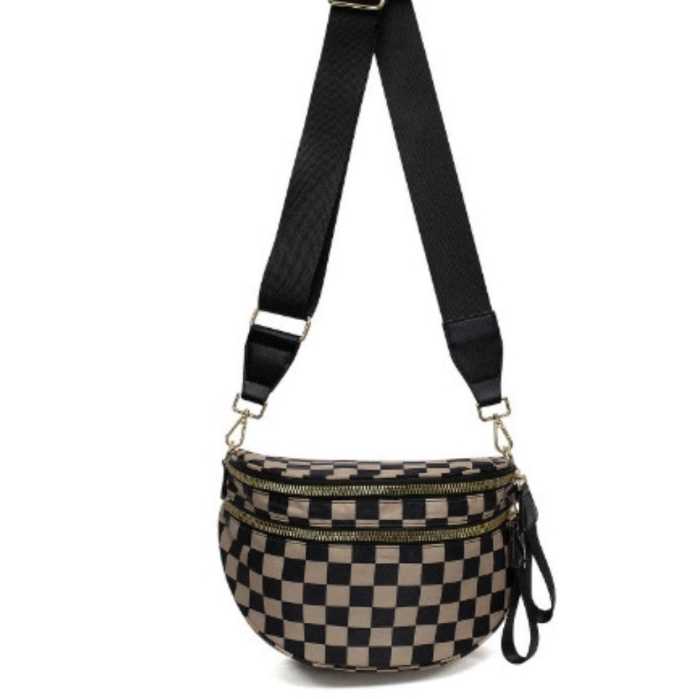 Crossbody Bag for Women – Large Capacity, Plaid Large Capacity Drawstring Closure – detail view 16