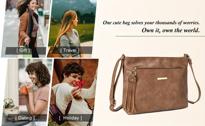 Crossbody Bag for Women – Large Capacity, Adjustable Strap, for Travel & Work – detail view 14