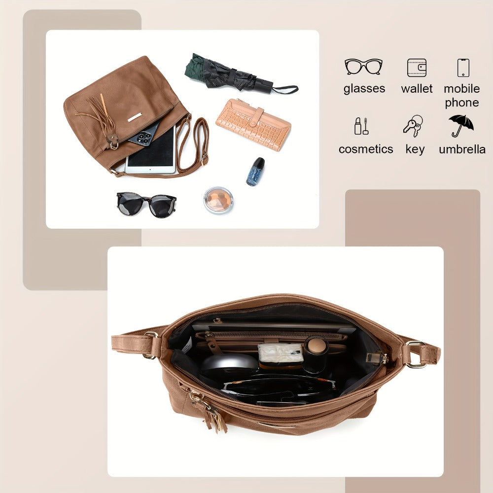 Crossbody Bag for Women – Large Capacity, Adjustable Strap, for Travel & Work – detail view 4