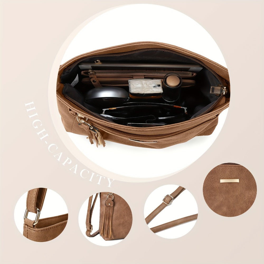 Crossbody Bag for Women – Large Capacity, Adjustable Strap, for Travel & Work – detail view 6