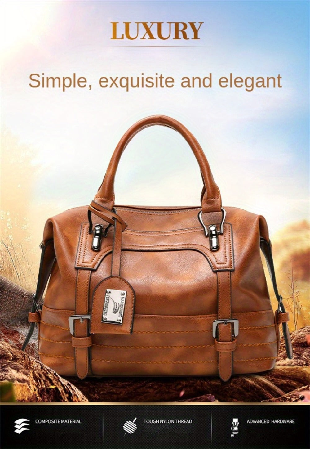 Crossbody Bag – Large Capacity, Adjustable Strap, for Travel & Work – detail view 15