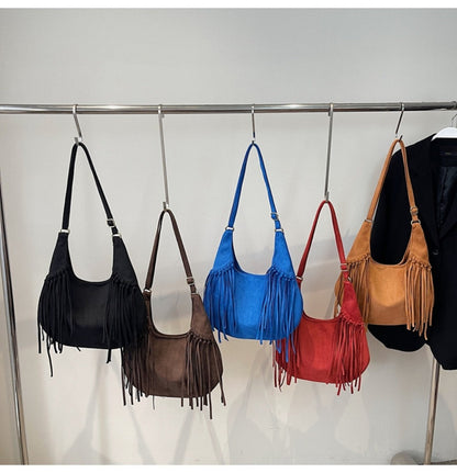 Crossbody Bag for Women – Large Capacity, Vintage Dumpling Large Capacity Tassel – detail view 11