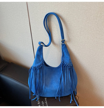 Crossbody Bag for Women – Large Capacity, Vintage Dumpling Large Capacity Tassel – detail view 19
