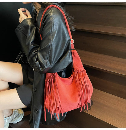Crossbody Bag for Women – Large Capacity, Vintage Dumpling Large Capacity Tassel – detail view 31