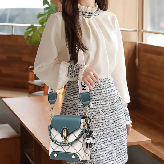 Crossbody Bag for Women – Mini, Mini Plaid Luxury Style Flap – detail view 5
