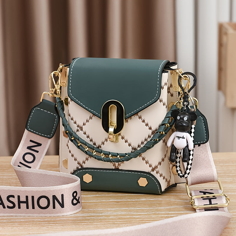 Crossbody Bag for Women – Mini, Mini Plaid Luxury Style Flap – detail view 2
