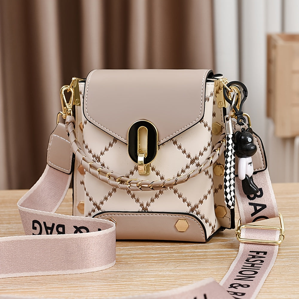 Crossbody Bag for Women – Mini, Mini Plaid Luxury Style Flap – detail view 3