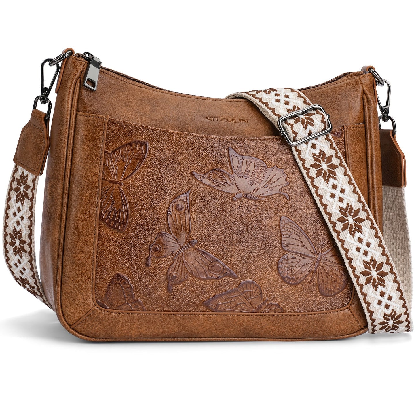 Crossbody Bag for Women – Multi Pocket, Lightweight, Adjustable Strap, for Travel & Work – front view - product view 12