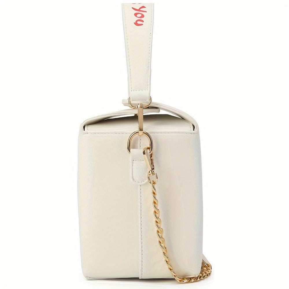 Crossbody Bag for Women – Novelty Fun Geometric Print Square – detail view 4