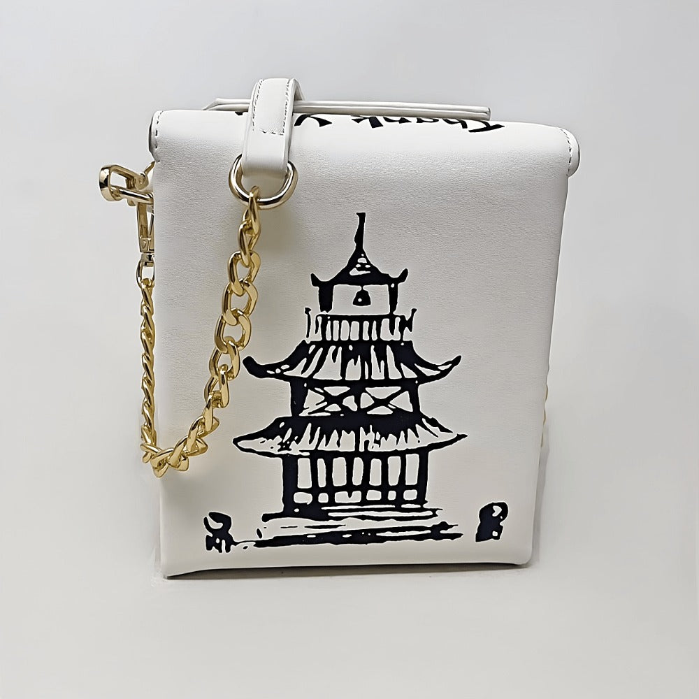 Crossbody Bag for Women – Novelty Fun Geometric Print Square – detail view 8