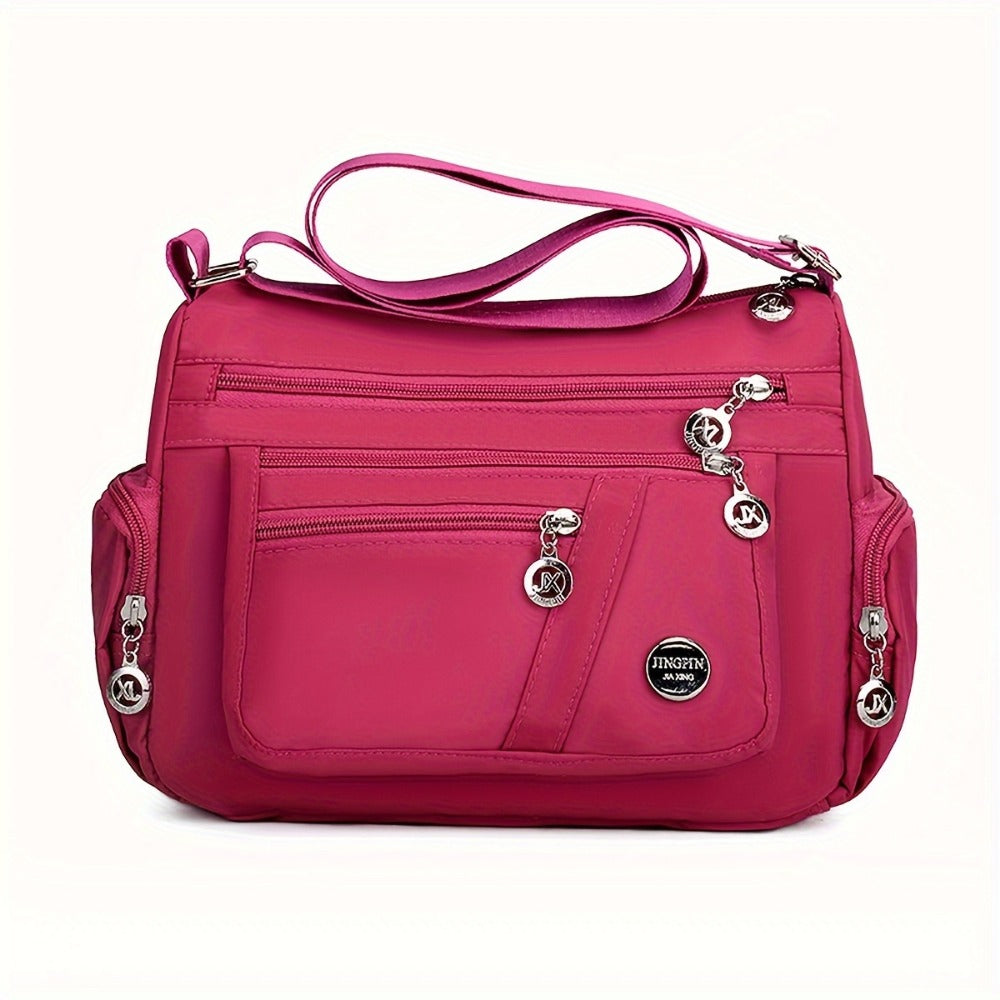 Crossbody Bag for Women – Nylon, Multi Pocket, Lightweight, Waterproof – front view