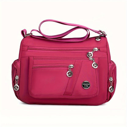 Crossbody Bag for Women – Nylon, Multi Pocket, Lightweight, Waterproof – front view