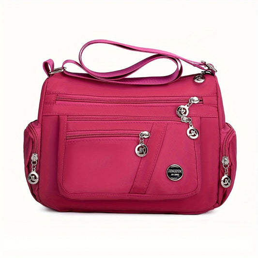 Crossbody Bag for Women – Nylon, Multi Pocket, Lightweight, Waterproof – front view