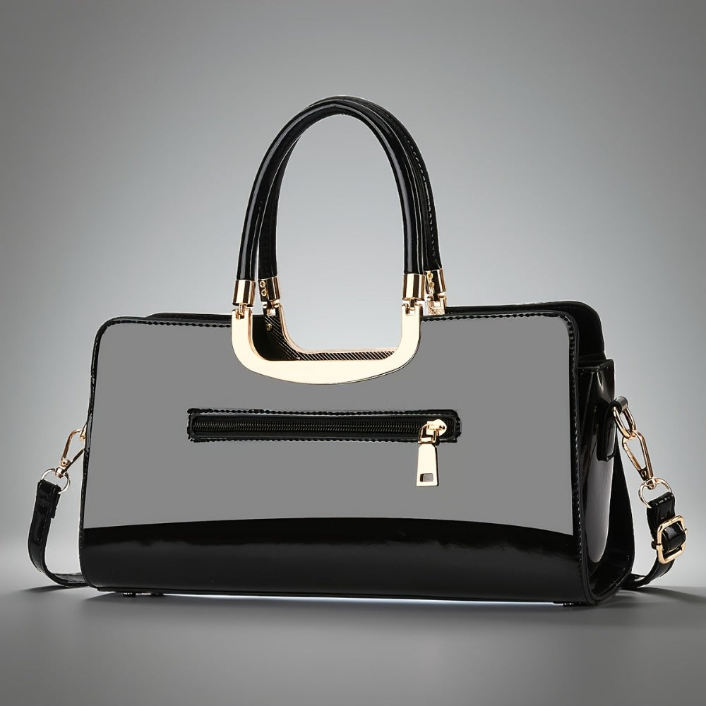 Crossbody Bag for Women – Polyester, Croc Print Glossy Evening Way – detail view 5