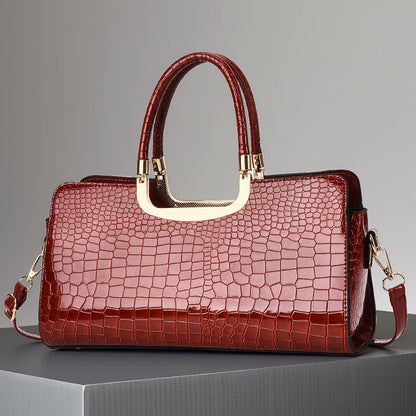 Crossbody Bag for Women – Polyester, Croc Print Glossy Evening Way – detail view 23