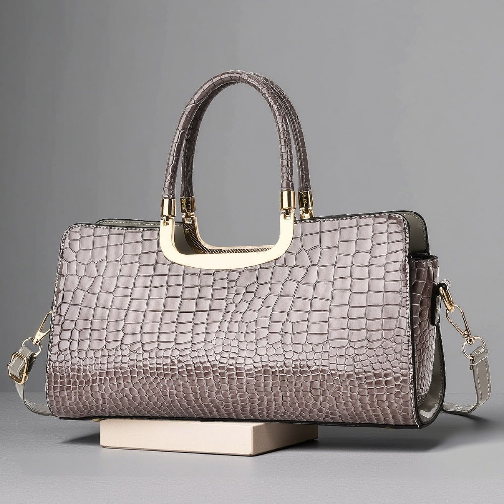 Crossbody Bag for Women – Polyester, Croc Print Glossy Evening Way – detail view 28