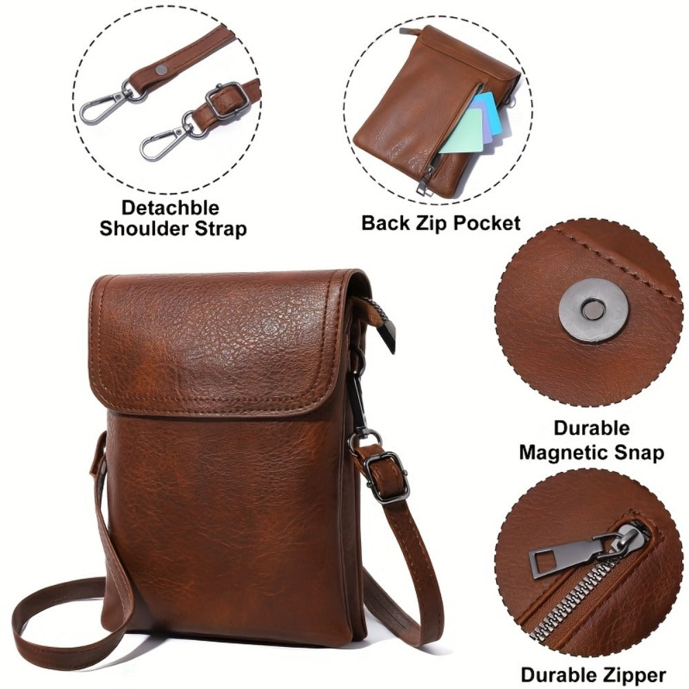 Crossbody Bag for Women – 7 Colors, PU Leather, Adjustable Strap – detail view 12