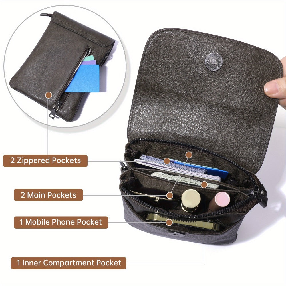Crossbody Bag for Women – 7 Colors, PU Leather, Adjustable Strap – detail view 19