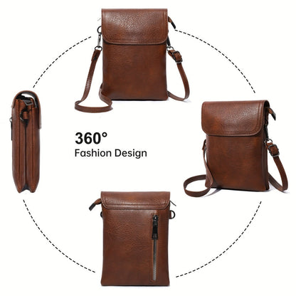 Crossbody Bag for Women – 7 Colors, PU Leather, Adjustable Strap – detail view 8