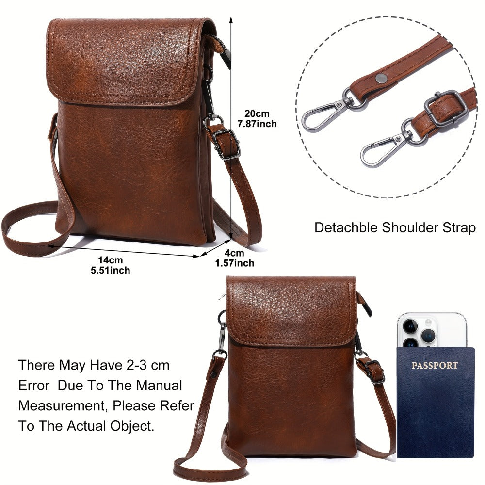 Crossbody Bag for Women – 7 Colors, PU Leather, Adjustable Strap – detail view 10