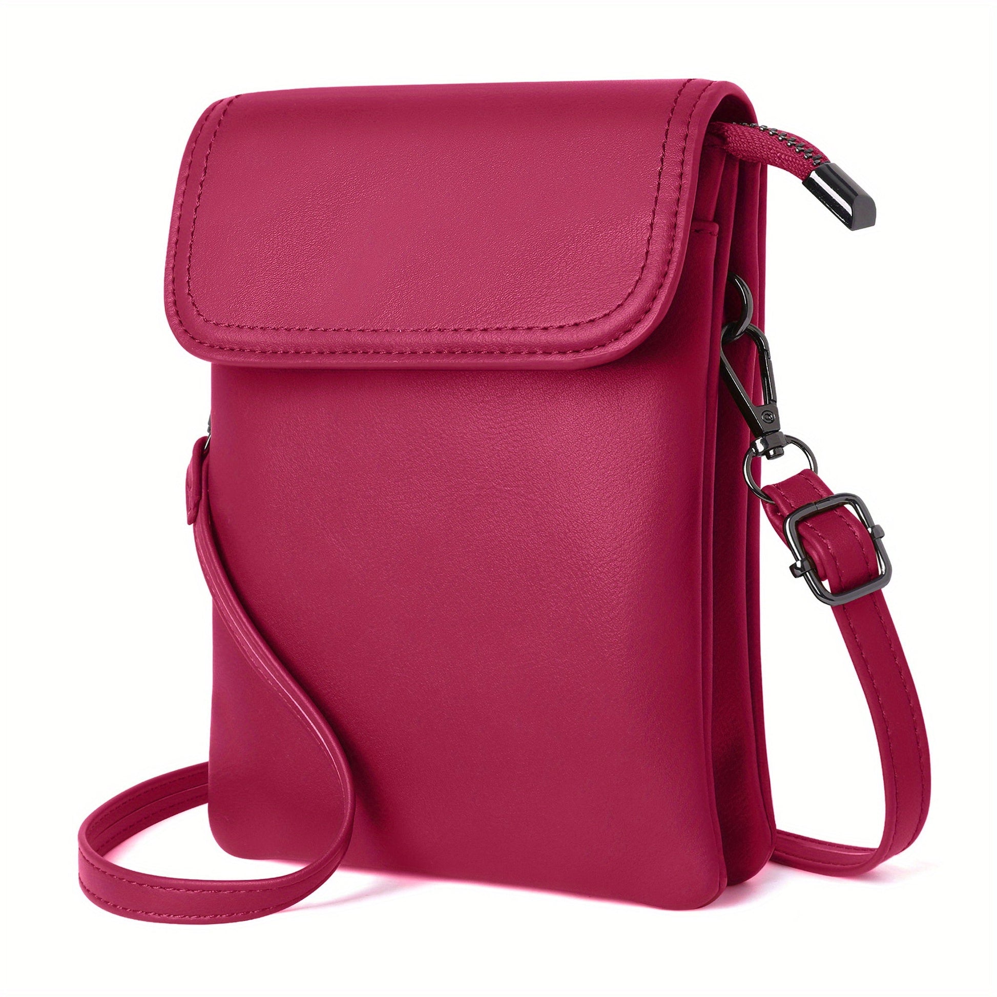 Crossbody Bag for Women – 7 Colors, PU Leather, Adjustable Strap – front view - product view 22