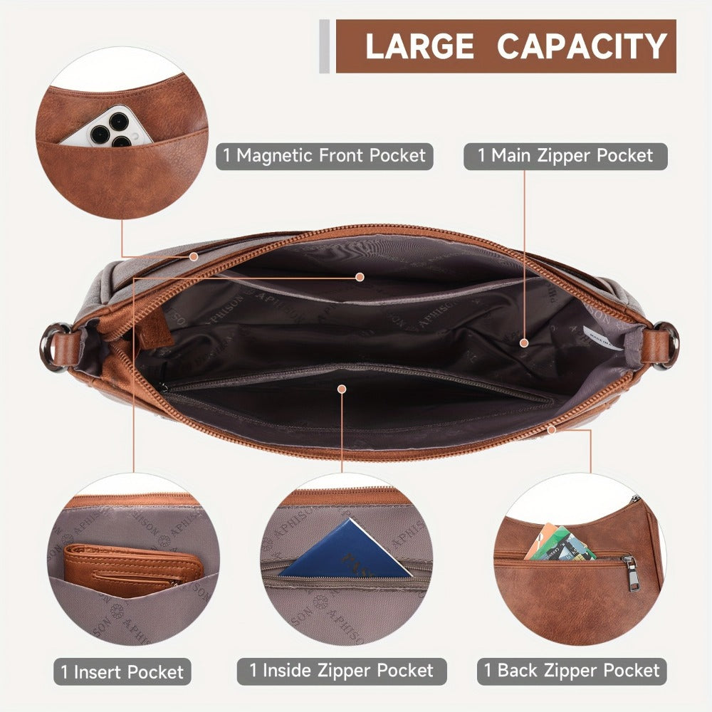 Crossbody Bag for Women – 7 Colors, PU Leather, Adjustable Strap – detail view 13