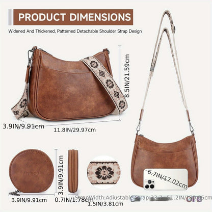 Crossbody Bag for Women – 7 Colors, PU Leather, Adjustable Strap – detail view 7