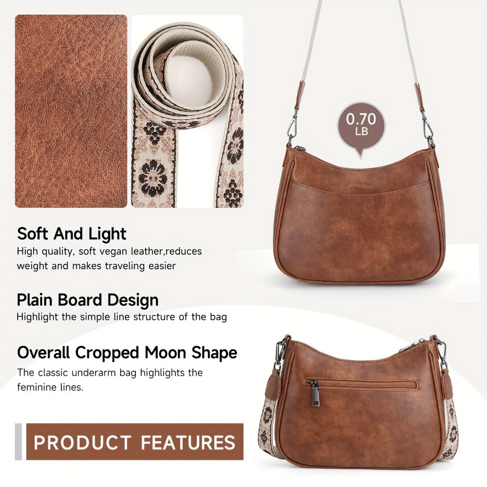 Crossbody Bag for Women – 7 Colors, PU Leather, Adjustable Strap – detail view 9