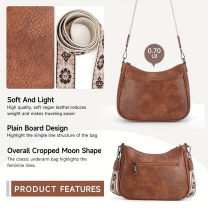 Crossbody Bag for Women – 7 Colors, PU Leather, Adjustable Strap – detail view 9