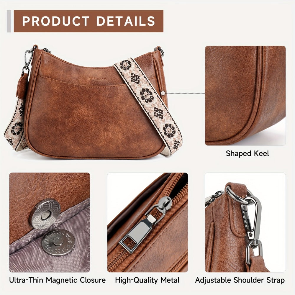 Crossbody Bag for Women – 7 Colors, PU Leather, Adjustable Strap – detail view 11