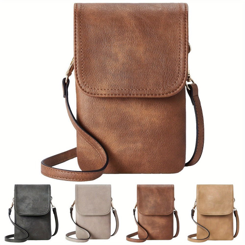 Crossbody Bag for Women – 4 Colors, PU Leather, Adjustable Strap – front view