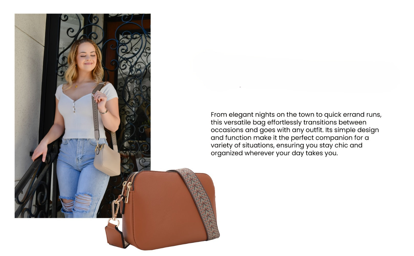 Crossbody Bag for Women – 8 Colors, PU Leather, for Everyday Use – detail view 17
