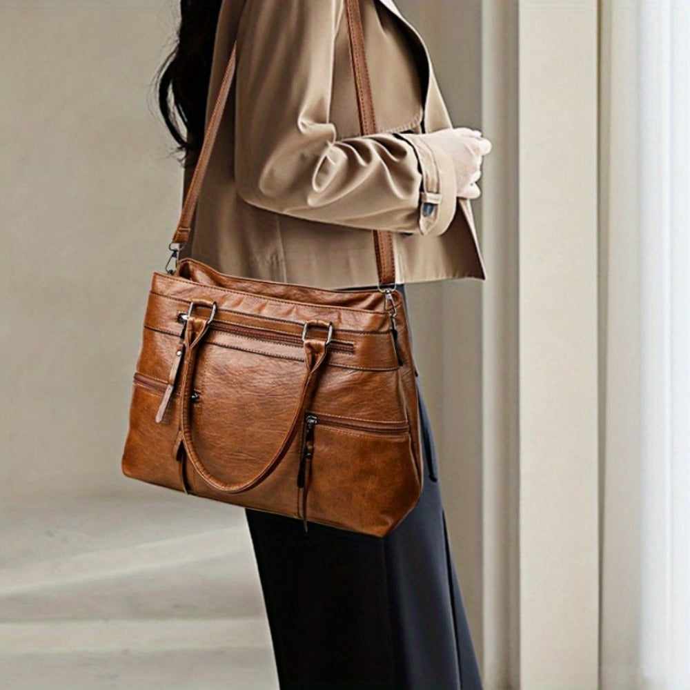 Crossbody Bag for Women – PU Leather, Multi-Pocket – detail view 8