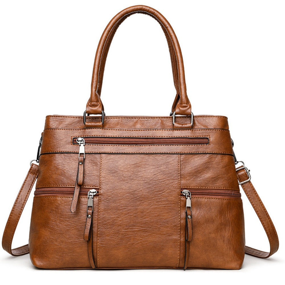 Crossbody Bag for Women – PU Leather, Multi-Pocket – front view