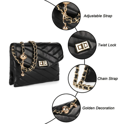 Crossbody Bag for Women – PU Leather, Quilted, for Travel & Everyday Use – detail view 10