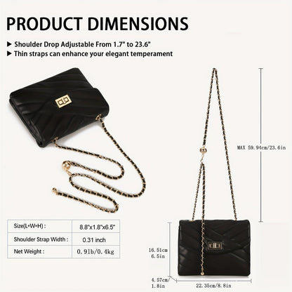 Crossbody Bag for Women – PU Leather, Quilted, for Travel & Everyday Use – detail view 11