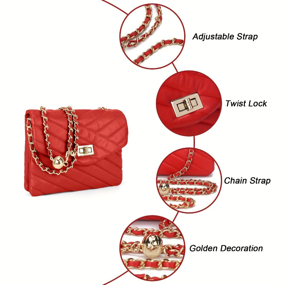 Crossbody Bag for Women – PU Leather, Quilted, for Travel & Everyday Use – detail view 15
